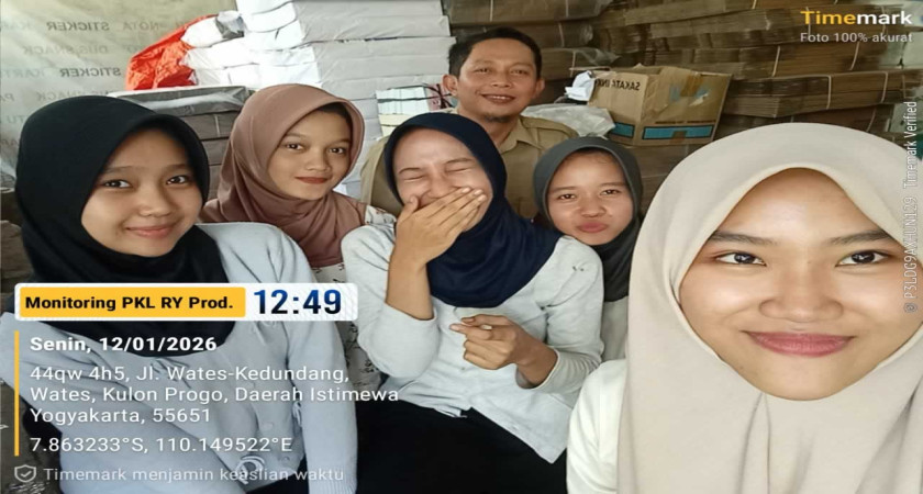 Monitoring PKL di RY Production Wates Kulon Progo (12/01/2026)