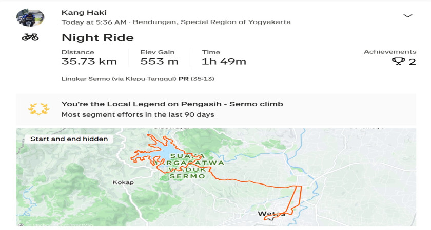 Catatan Gowes Pagi, Kamis 18 September 2025