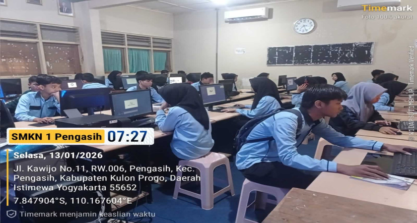 Kegiatan Literasi, Pembelajaran Animasi Iklan 2D, dan Monitoring PKL Siswa DKV (13/01/2026)