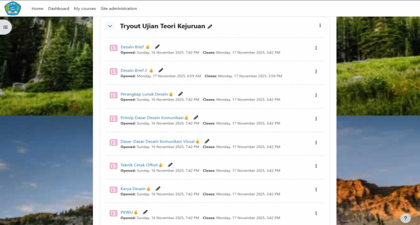 Kegiatan Pembuatan Soal Latihan Ujian Teori Kejuruan Kelas XIIDKV1 dan XIIDKV2 (14/11/2025)
