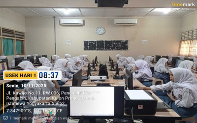 Pelaksanaan Ujian Sekolah (USEK) Tahun Pelajaran 2025/2026 SMK Negeri 1 Pengasih Hari Pertama (10/11/2025)