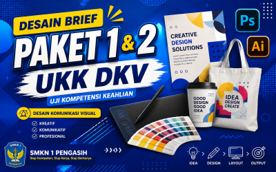Contoh Desain Brief Paket 1 & 2 UKK DKV