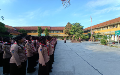 Upacara Hari Pramuka SMK Negeri 1 Pengasih