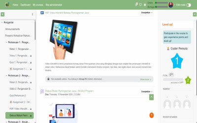 Pendampingan Anak Belajar membuat Tugas E-Learning (LMS Moodle) (13/11/2025)