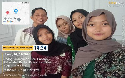 Monitoring PKL di Adam Valian, Bantul: Evaluasi Kegiatan dan Pengalaman Siswa (09/01/2026)